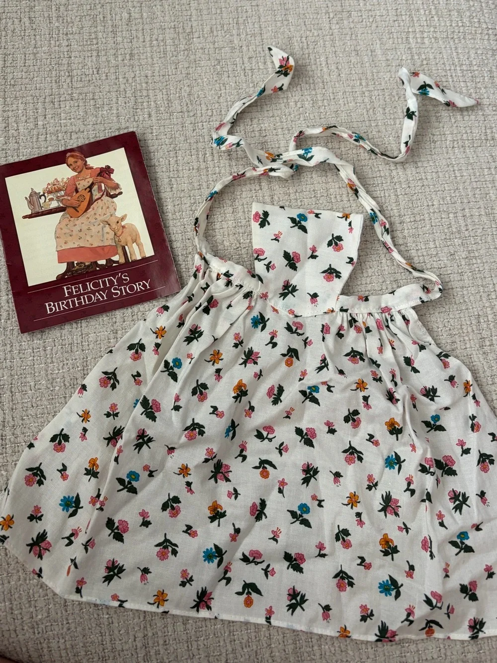 RARE! American Girl Doll Felicity’s Floral Apron